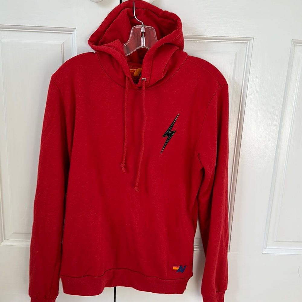 Aviator Nation red bolt hoodie size M
